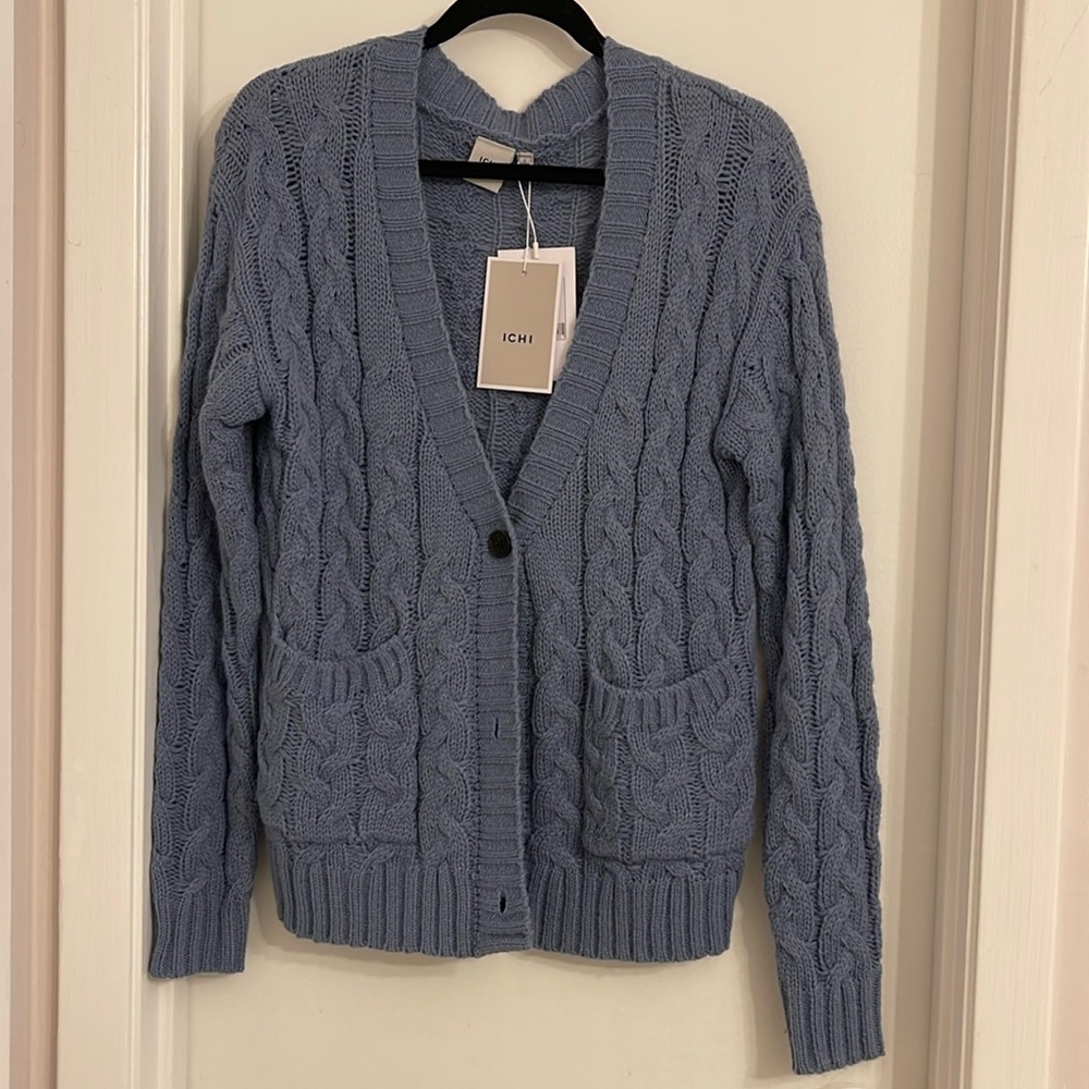 Cozy Blue Knit Cardigan